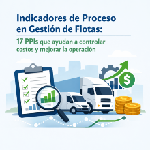 Indicadores de proceso en gestión de flotas: 17 PPIs que ayudan a controlar costos y mejorar la operación