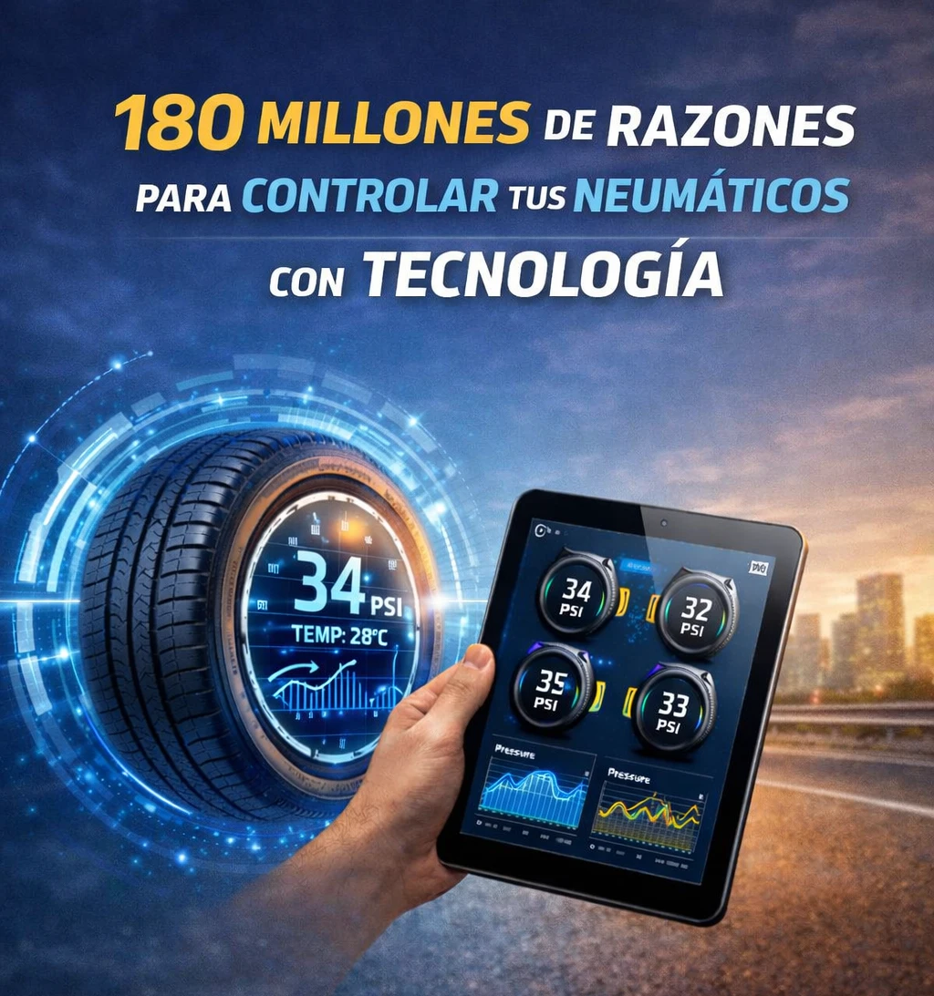 180 millones de razones para controlar tus neumáticos con tecnología